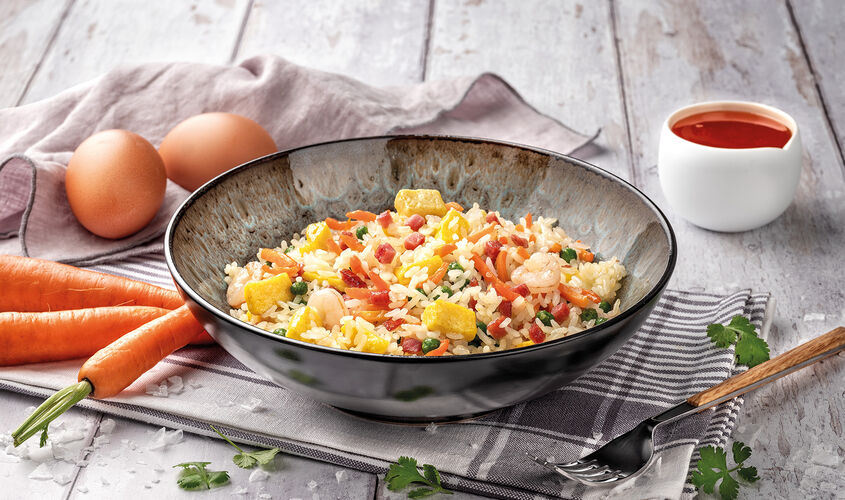 Mezcla de verduras y arroces - Arr&ograve;s sis del&iacute;cies