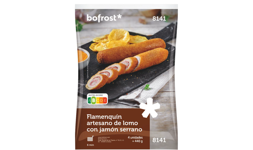  - Flamenqu&iacute;n artesano de lomo con jam&oacute;n serrano
