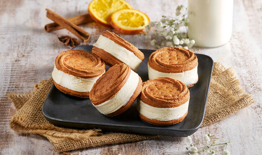 Conos y S&aacute;ndwiches - Biscuit leche merengada y canela