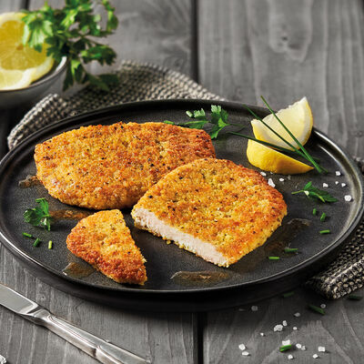  - Escalopes empanados con hierbas y lim&oacute;n