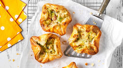 Especialidades - Pasta de full amb pollastre, porro i bacó