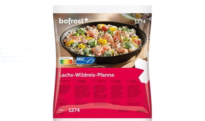 Mezcla de verduras y arroces - Sartén de arroz con salmón salvaje