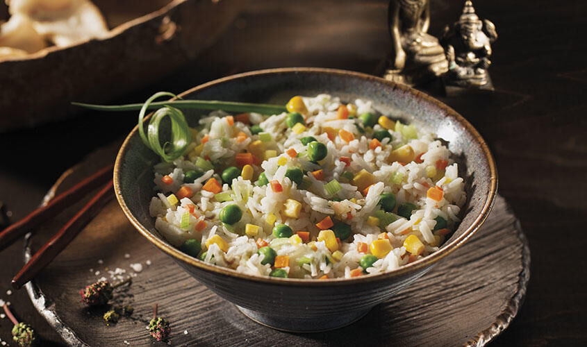 Mezcla de verduras y arroces - Arròs Basmati primavera