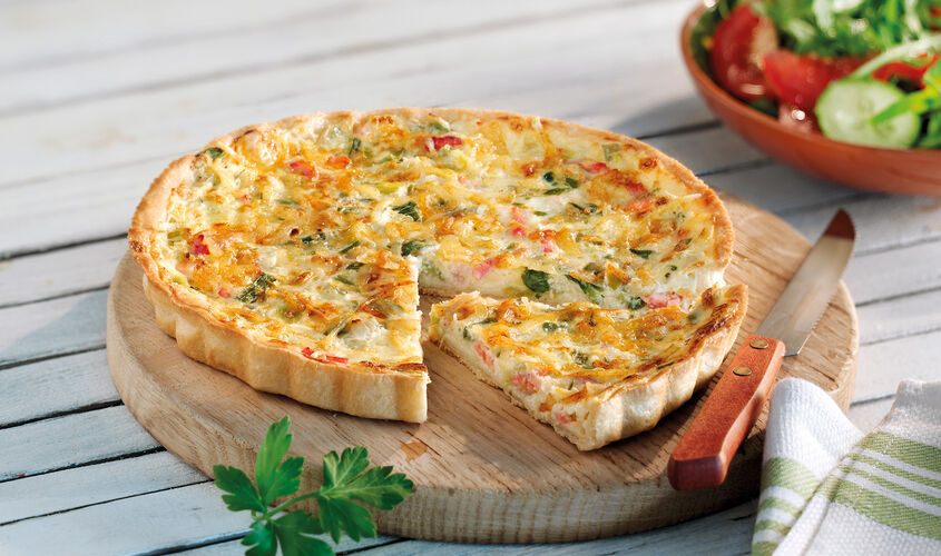 Especialidades - Quiche de porro amb bac&oacute;