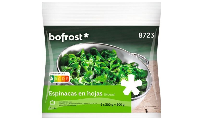 Promoci&oacute;n 4 plus 1 - Fulles d'espinacs (bloc) 600 g