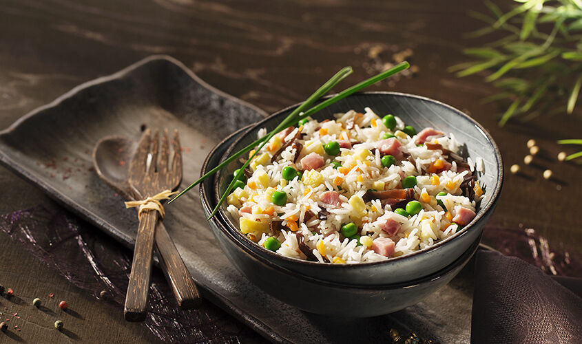 Mezcla de verduras y arroces - Arr&ograve;s basmati 5 Del&iacute;cies