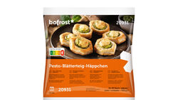 Pizzas - Bocaditos de hojaldre al pesto