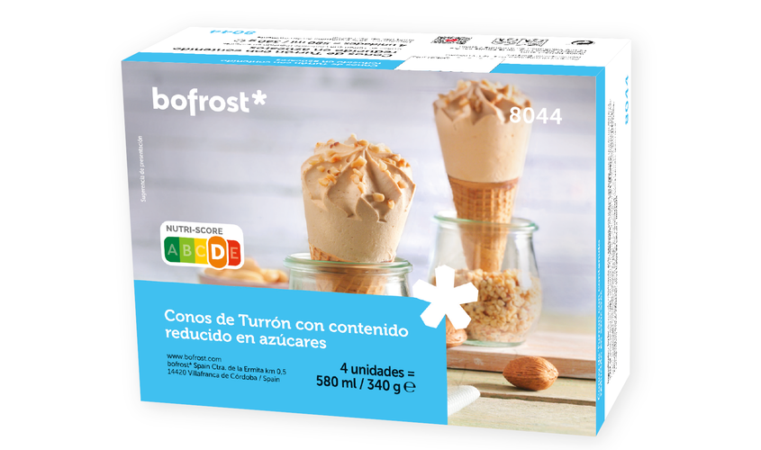 Contenido reducido en azúcares - Conos de Turrón reducido en azúcares