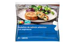 Salm&oacute;n - Medall&oacute;n de salm&oacute;n con espinacas
