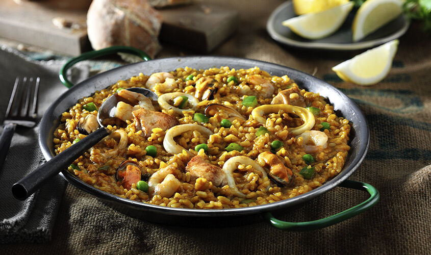 Mezcla de verduras y arroces - Paella Mixta