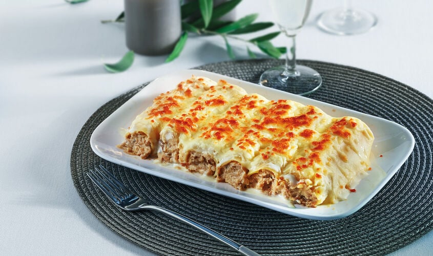 Pasta - Canelones de pato, setas y foie