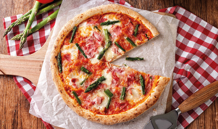 Pizzas - Pizza Esp&aacute;rragos y Jam&oacute;n cocido