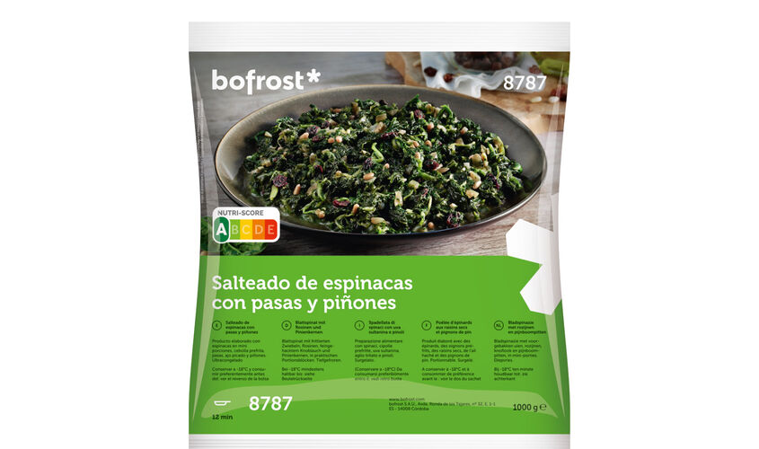 Salteados de verduras - Salteado de espinacas con pasas y pi&ntilde;ones