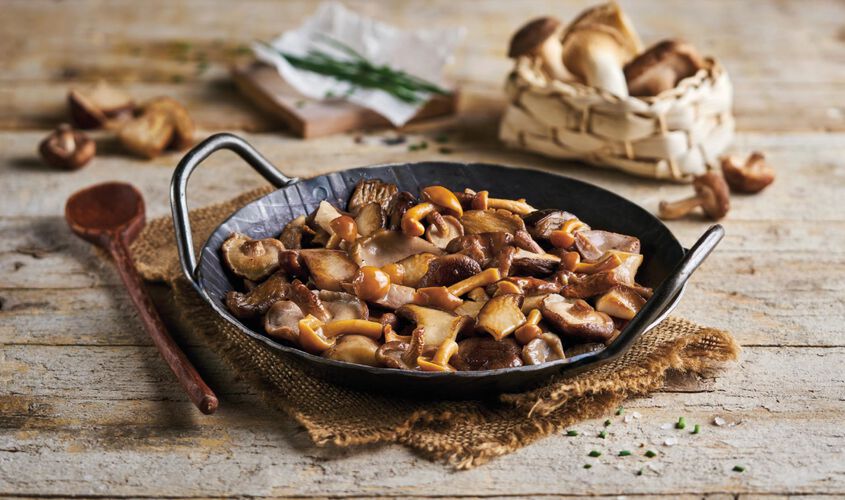 Salteados de verduras - Remenat de bolets