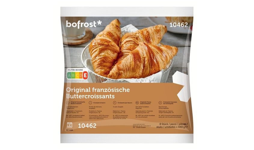 Pastelería - Croissants franceses de mantequilla 440 gr.