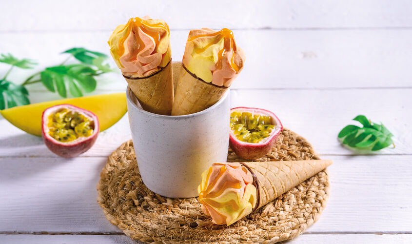 Conos y Sándwiches - Conos Mango-Maracuyá