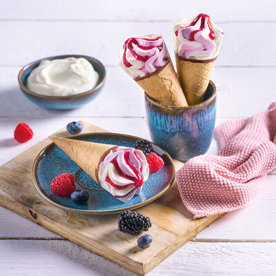 Conos y Sándwiches - Conos de Yogur & Frutas del bosque