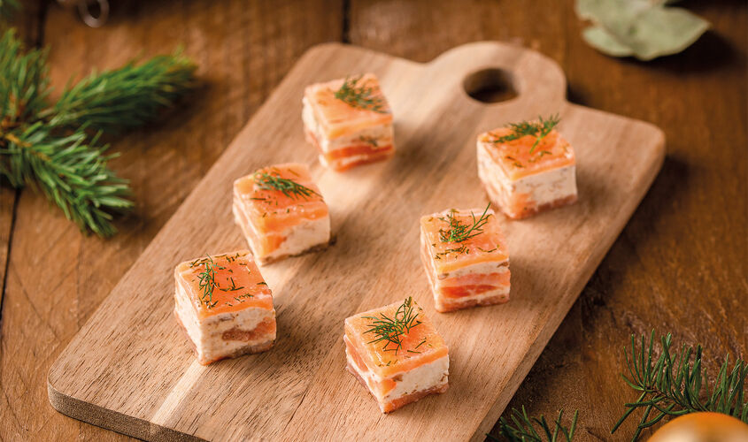 Preparado - Milhojitas de salmón y queso