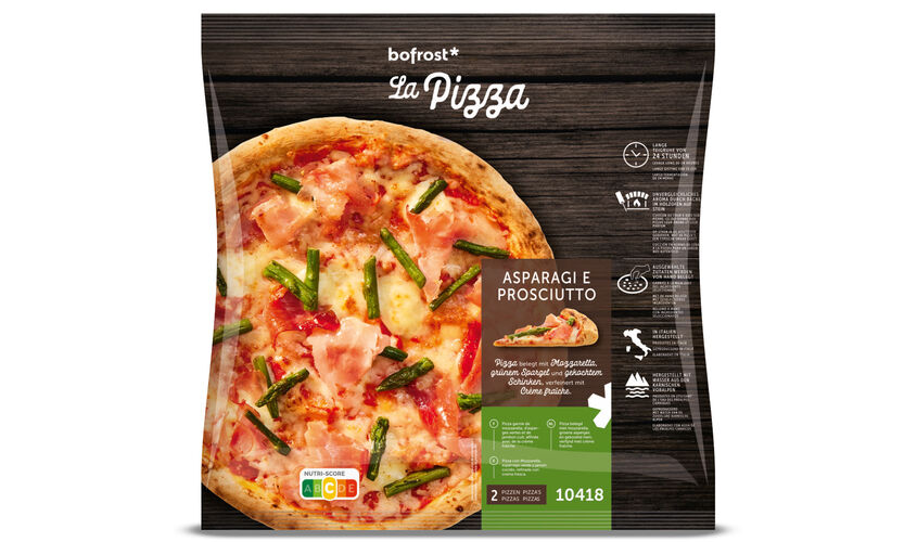 Pizzas - Pizza Espárragos y Jamón cocido