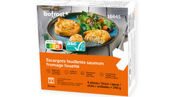 Especialidades - Espirals de pasta de full amb salm&oacute; i formatge