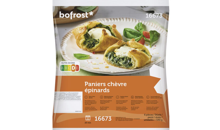 Especialidades - Cesta de hojaldre con espinacas y queso de cabra