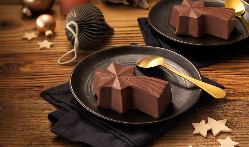 Pasteler&iacute;a - Estrellas de mousse de chocolate