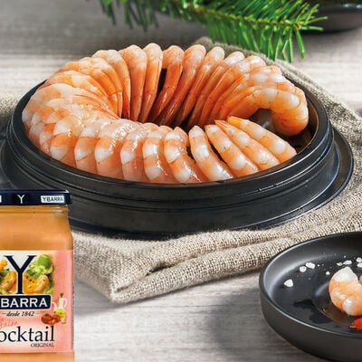 Marisco y Cefal&oacute;podo - Corona de langostinos