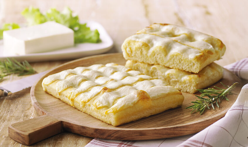 Pizzas - Focaccia con queso Stracchino