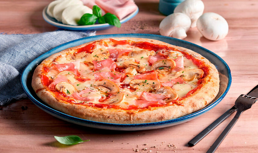 Pizzas - Pizza Jam&oacute;n y champi&ntilde;ones
