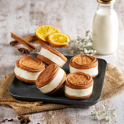 Conos y Sándwiches - Biscuit leche merengada y canela