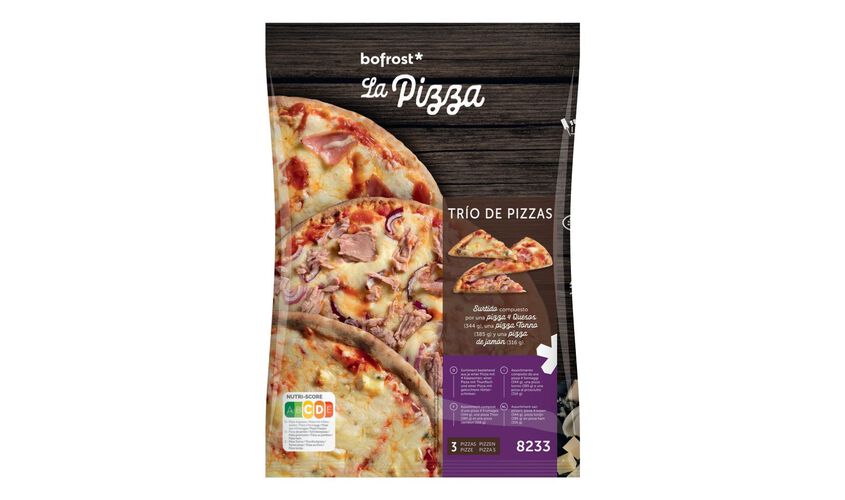 Pizzas - Trio de pizzes cl&agrave;ssic
