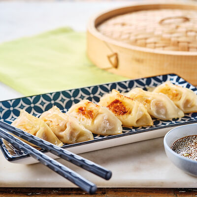 Asia - Gyozas con gambón 