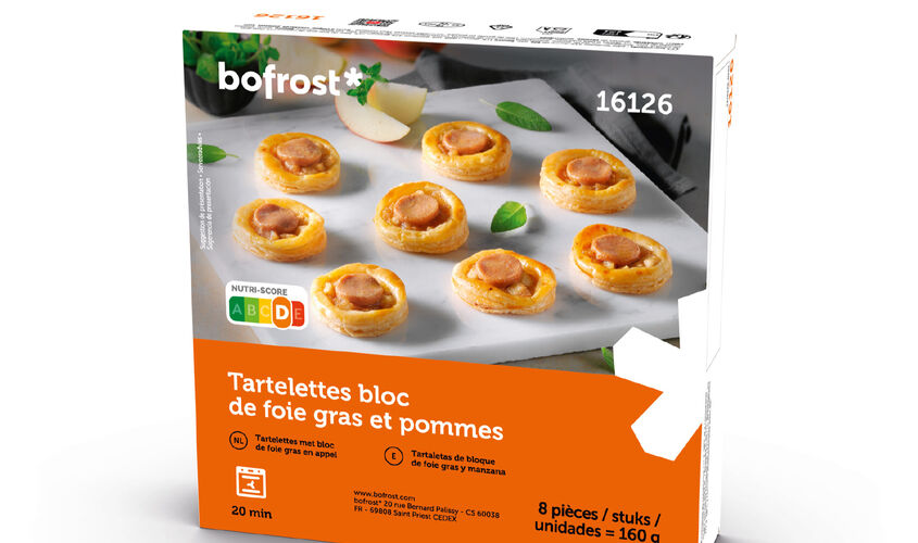 Especialidades - Tartaletas con foie gras (sobre compota de manzana)