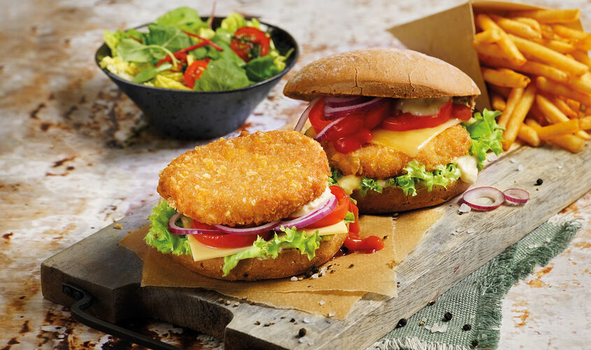 Carne - Hamburguesas crujientes de pollo