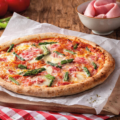 Pizzas - Pizza Esp&agrave;rrecs i Pernil cuit