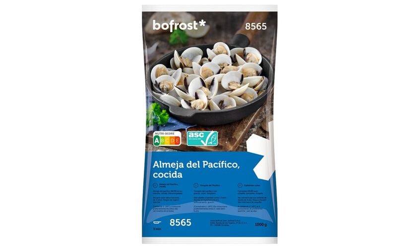 Marisco y Cefal&oacute;podo - Almeja del pac&iacute;fico, cocida