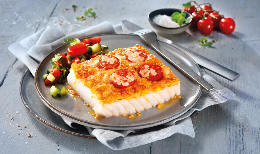 Preparado - Abadejo amb tom&agrave;quets cherry