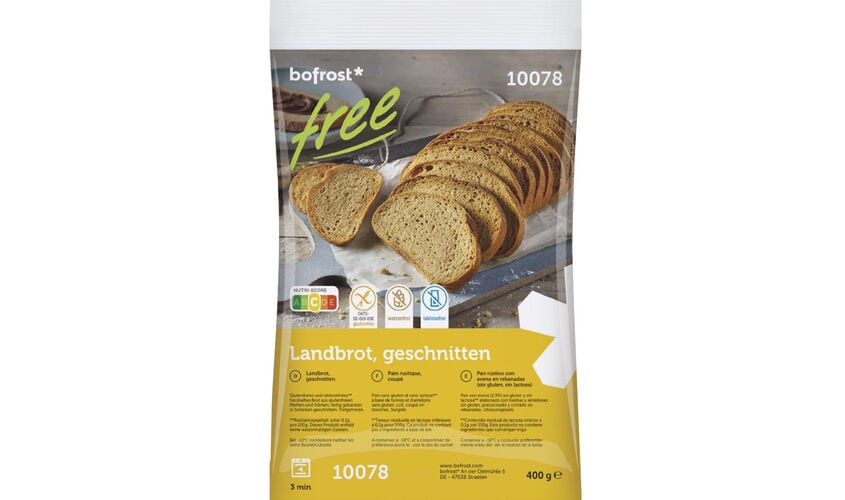 bofrost* free - Pa r&uacute;stic amb civada a llesques (sense gluten, sense lactosa)