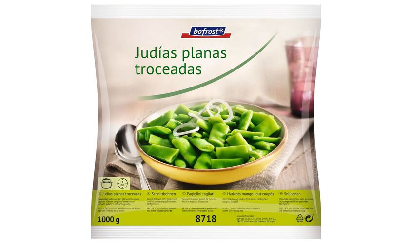 Natural - Mongetes planes trossejades 1 kg