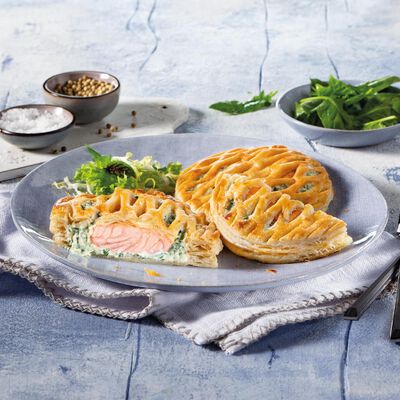 Salm&oacute;n - Salm&oacute; en pasta de full amb espinacs