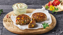  - Hamburgueses de boví i verdura amb formatge curat