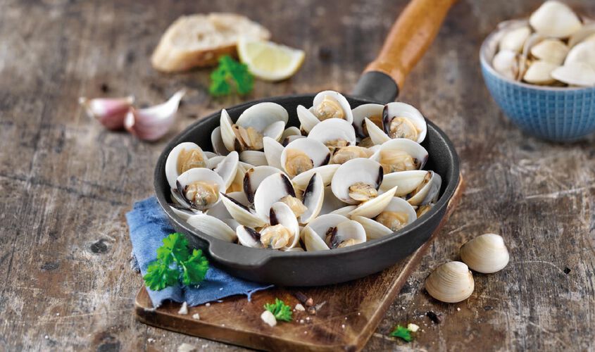 Marisco y Cefal&oacute;podo - Almeja del pac&iacute;fico, cocida