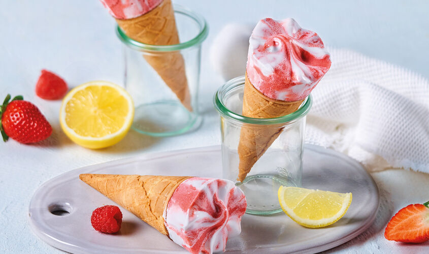 Conos y S&aacute;ndwiches - Conos lim&oacute;n & frutas rojas