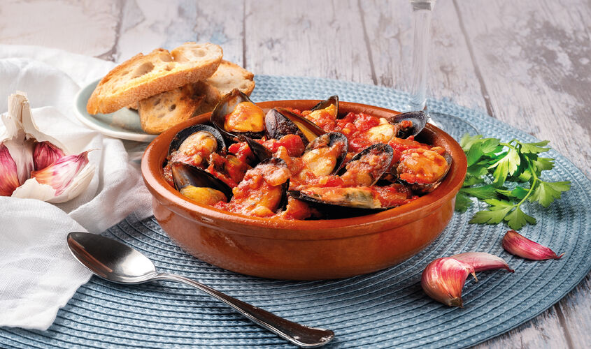 Marisco y Cefalópodo - Mejillones a la provenzal