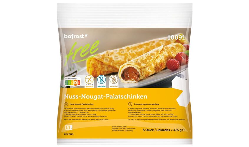 bofrost* free - Cr&ecirc;pes de xocolata (sense gluten, sense lactosa)
