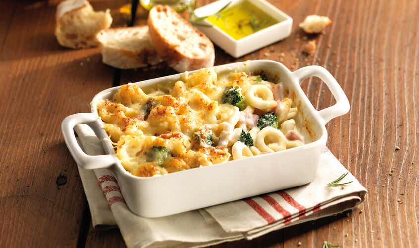Pasta - Gratinat de pasta amb br&ograve;coli