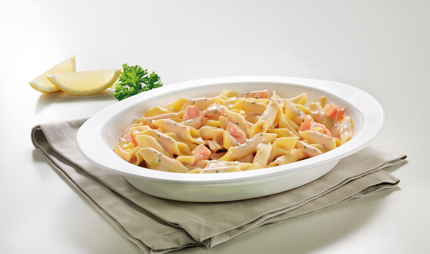 Promoci&oacute;n 5 plus 1 - Macarrons "Garganelliamb salm&oacute;