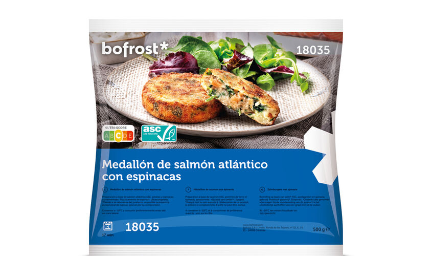 Salm&oacute;n - Medall&oacute;n de salm&oacute;n con espinacas