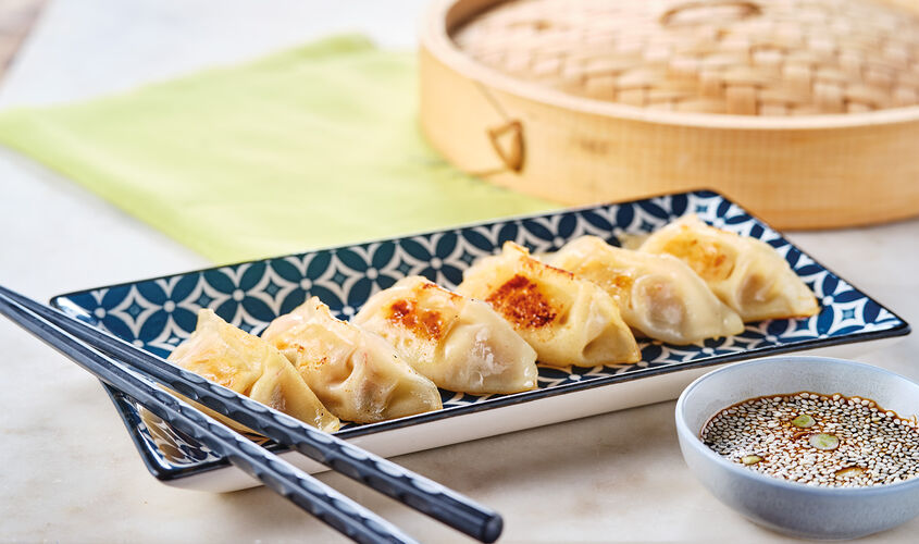 Asia - Gyozas con gambón 