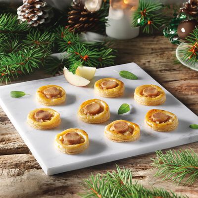 Especialidades - Tartaletes amb foie gras (sobre compota de poma)